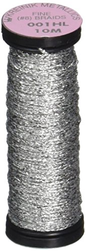 Kreinik Fine Metallic Braid #8 11yd-Hi Lustre Silver