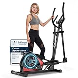 Sportstech Crosstrainer für Zuhause, extrem leiser magnetischer Ellipsentrainer, Crosstrainer mit 8 Widerstandsstufen, LCD-Display, bis 120 kg, Bluetooth, App-Steuerung und Pulssensor, CX608