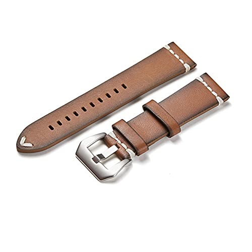 Bracelet de montre en cuir véritable style vintage grillé fait main pour hommes en 20mm et 22mm