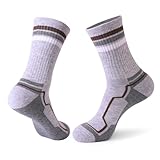 Merino Wandersocken Herren Warme Laufsocken mit Polsterung Anti-Blasen...