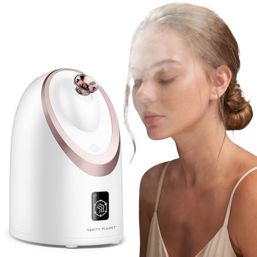 Senia Hot and Cold Facial Steamer by Vanity Planet - Detoxifying Aromatherapy Facial Steamer with Smart Steam Technology - Unclog Pores & Blackheads Cleaner Detoxifies, Cleanses & Moisturizes Skin