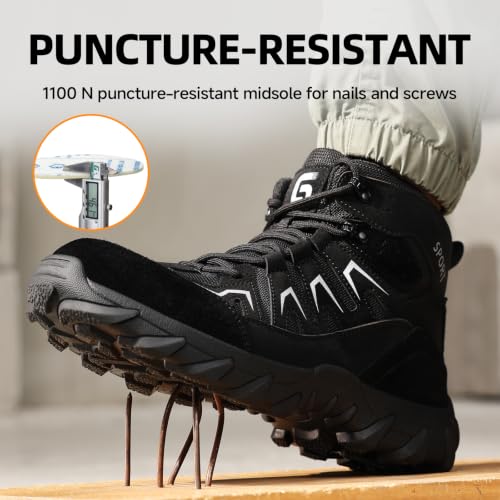 Image of Steel Toe Boots for Men Work Indestructible Safety Boots