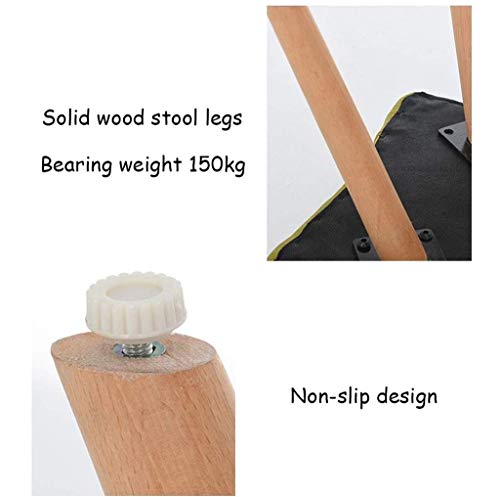 Tabouret de siège en Bois Massif | Repose-Pieds rembourré Canapé Ottoman Pédales | Nordic Dressing Stool Change Shoe Bench Bed End Tabouret (Couleur: Vert) – Image 4