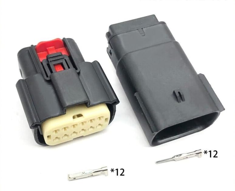 Molex 12 Pin Wire Connector, for Harley BLACK Waterproof Sealed Kit, MX150 with CPA - Image 2