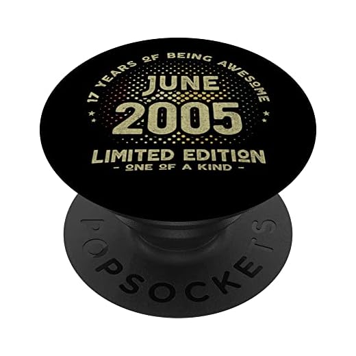 Regalo 17 años Cumpleaños Chico Chica - Junio 2005 PopSockets PopGrip Intercambiable