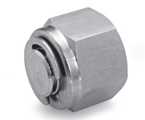 Ham-Let Stainless Steel 316 Let-Lok Compression Fitting, Plug, 1/2