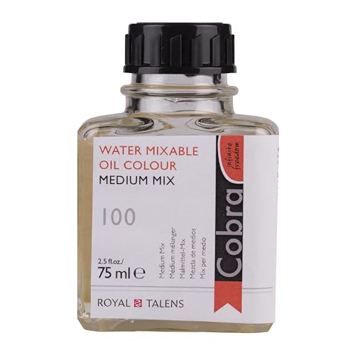 Cobra Auxiliaries - Médium Mix Bottle 75 ml - Médium pour peinture à l'huile sans solvant et mélangeable à l'eau - Ajoute de la brillance et de la transparence - Haute qualité