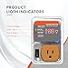 Surge Protector Refrigerator Adjustable Wall Socket Voltage Protector for Home Appliances,Brownout Single Outlet with Over/Under Voltage Protection 140J 120V 15A 1800W