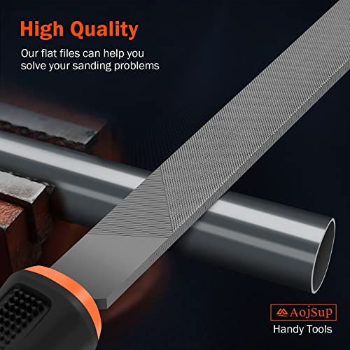 AojSup Metal File Set, File Set Metal and Wood 5Pcs, Professional Metal Files Include Half-Round Rasp, Flat File - Image 3