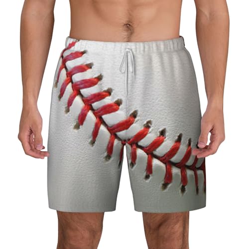 Short de bain surf et plage pour homme au motif baseball idéal en été