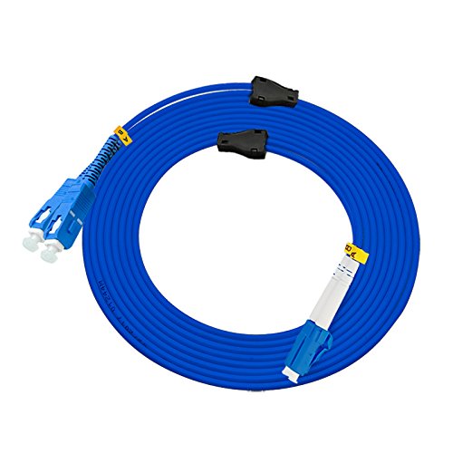 Cable de fibra óptica monomodo LC a SC 50 metros dúplex blindado 9/125 SMF para interior 2