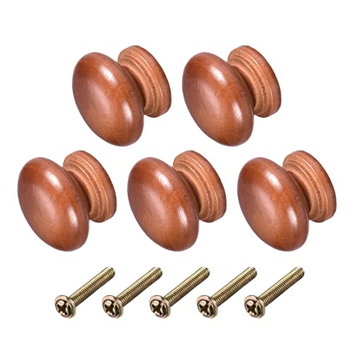 METALLIXITY Round Wood Knob 5Pcs