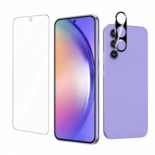 Image of QsmQam Pack Of 1 Tempered Glass Screen Protector For Samsung Galaxy A54 5G And 1 Pieces Camera Protection,9H Hardness Tempered Glass,Hd Screen Protector Film,Anti-Scratch,Bubble-Free