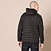Amazon Essentials Men's Lightweight Water-Resistant Packable Hooded Puffer Jacket, Black, X-Large