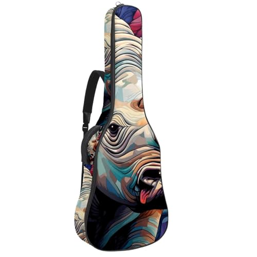 Housse guitare basse et acoustique imperméable 101.6 cm avec motif Rhino coloré