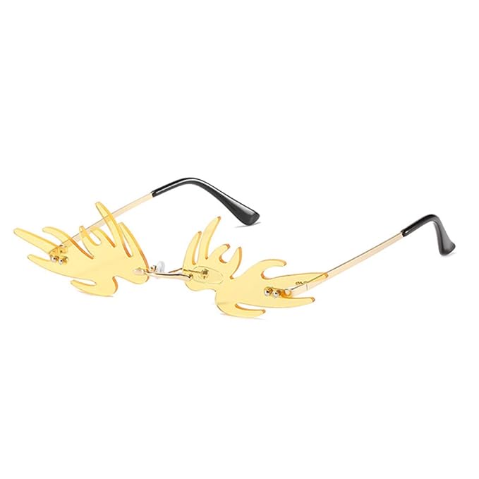 Buy Fire Flame Sunglasses for Men/Women Fire Shaped Sun Glasses Trendy