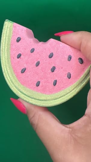 Watermelon Bath bomb, Watermelon Tourmaline, Summer Bath Bomb, Food Bath Bomb, Fruit Bath Bomb, Watermelon Patch, Crystal Inside, Red Bath