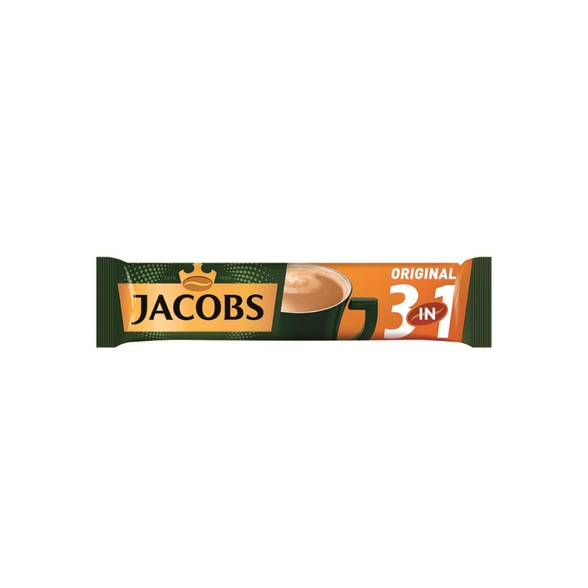 JACOBS Café Soluble 3 en 1 Original, Bebida Instantánea Cremosa, 24 Tazas, 302,4g