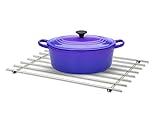 rightclick Stainless Steel Trivet Heat Resistant Worktop Protector Multi-Functional Metal Trivet for Kitchen CounterTop Tabletop Hot Dish Pot, Teapot, Plate & Hot Pan Holder_28 x 50cm. - Image 1