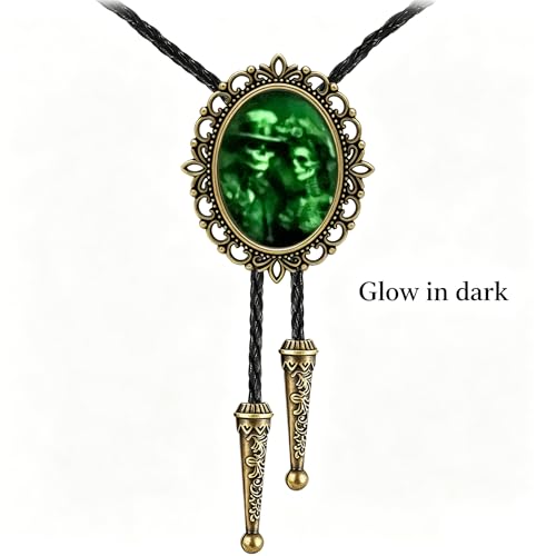 Image of Jeilwiy Bolo Tie for Men Western Cowboy Gothic Bolo Tie Necklace Halloween