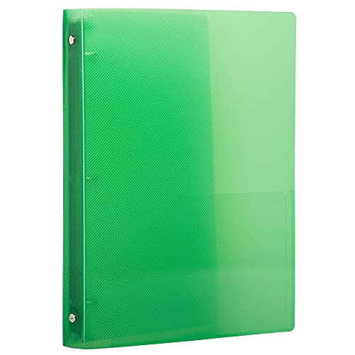 Jam Paper Plastic 0.75 Inch Binder - Green 3 Ring Binder - Sold Individually #TOP1