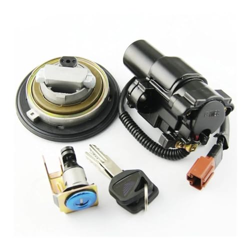 MOTMKUKPAM Kit de Bloqueo de Asiento de Tapa de Combustible, Interruptor de Llave de Encendido de Motocicleta, Compatible con Honda CB500 CBR500R CB500F CB500X FA 35010-MJW-A82 35010-MGZ-A00