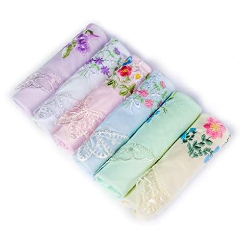 Smart Sisi Embroidery Ladies' Handkerchiefs 6 Pack Cover