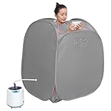 sauna casanova  Sauna de vapor personal, 2L Portable Home Spa Sauna de vapor Sauna para una persona con olla a vapor Sauna liviana para relajarse en casa(Enchufe de la UE 220V)