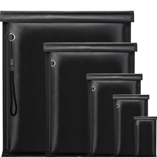 inaepeak Faraday Lot de 5 sacs Faraday anti-vol anti-traçage, bloqueur de signal RFID, sacs Faraday pour téléphones, ordinateurs portables, tablettes, clés...