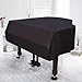 Mavcobo Baby Grand Piano Cover Black Leather Grand Piano Cover Thickened Composite Suede Piano Cover Protect The Piano from Damage(A,160cm/63in)