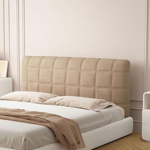 Copri Testiera Letto Matrimoniale/Singolo/Una Piazza E Mezza Imbottito Tessuto,Elastica Copertura Per Testiera Per Letto Ferro Battuto/Legno/Pelle Fodera Velluto Protezione ( Color : Brown , Size : 17