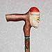 Christmas cane with Santa Custom walking stick Hand carved Candy