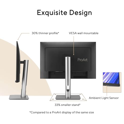 Image of ASUS ProArt Display Professional Monitor 24 inch 16:10 (PA248QFV) - IPS, WUXGA (1920 x 1200), 100% sRGB, Colour Accuracy ?E < 2, Calman Checked, 100 Hz, HDR-10, Light Sync