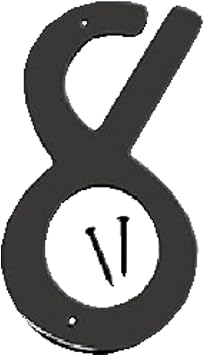 HY-KO PRODUCTS BK-40/8 Metal House Number 8 EIGHT, 4" High, Black