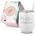 Mother Of The Groom Tumbler - 12 oz Engraved White Stainless Steel Insulated Wine Tumbler with Lid and Straw | Wedding Party
