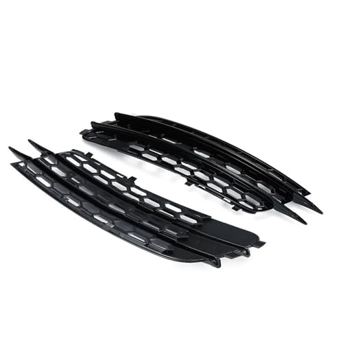 Parrilla de luz antiniebla delantera en malla negra para Audi A6 C7 Sedan de 2012 a 2015 4