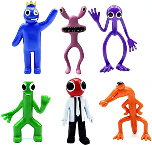 6 Pack Rainbow Friends, 3.5-4.5 Inches Tall, Rainbow Friends Toys,Gaming Action Figures,Perfect Kids Gifts. (Style 1) #TOP1