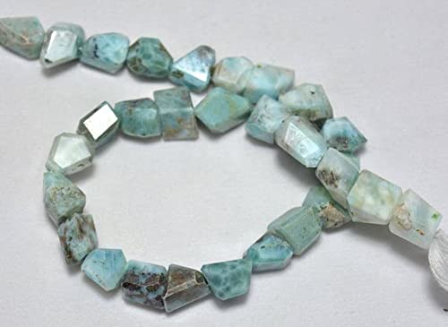 Larimar step cut nugget beads de qualité joaillerie pour colliers et bracelets de prestige
