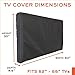 Outdoor TV Cover 52-55 inch - WITH ZIPPER, Weatherproof, Waterproof 360 degrees protection, Soft Non Scratch Interior - Black