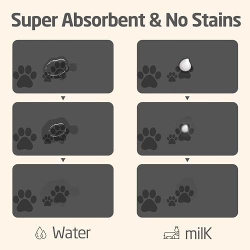 Pet Feeding Mats-Absorbent Dog Mat for Food and Water Bowl, Dog Accessories Pet Supplies, Quick Dry No Stains Water Dispenser Mat for Pet, Non-Slip Bowl mat for Messy Drinkers - Image 3