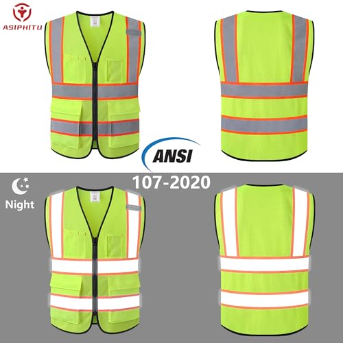 Image of Safety Vest for Men Women Reflective Construction Vest