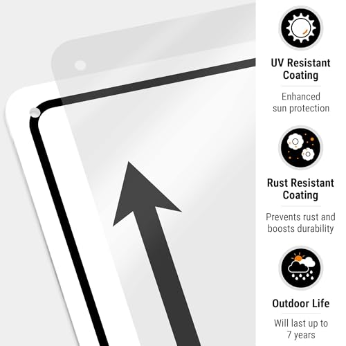Image of Package Delivery Sign, Delivery Instructions Deliver All Package to Front Door Up Arrow Sign, 10x14 Inches, Rust Free .040 Aluminum, Fade Resistant, Made in USA