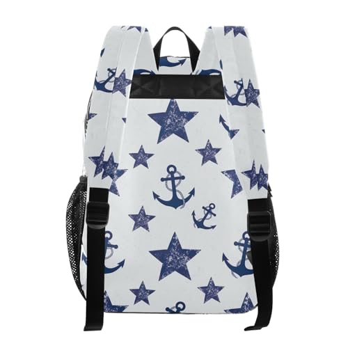 Navy Blue Anchor Pentacle Beige Clear Backpack Women Cute Girls Backpack Kids Boys Approved Shoulder Bag3