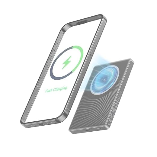 Magsafe Power Bank 10000mAh, Mini PowerBank Wireless 20W Ricarica Rapida con Ingresso e Uscita USB C, Caricatore Portatile Magnetico per iPhone 16/15/14/13/12 Pro Max/Mini/Plus Banca di potere