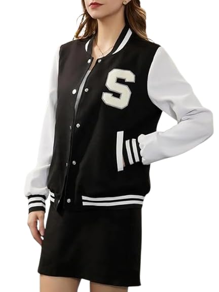 paklon Packlon Print Bomber Jacket with Long Sleeve for Woman Without Zip-picture-44