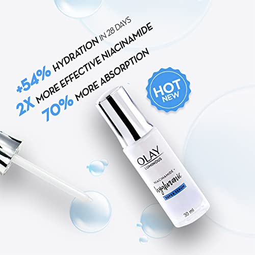 Image of Olay Luminous Hyaluronic Acid Super Serum, 30 ml with 99% pure Niacinamide, White, 82316913 & Cica Super Serum, 30 ml with 99% pure Niacinamide, White, 82316915