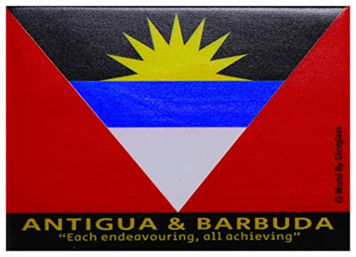 Imán decorativo bandera Antigua y Barbuda 2.5 x 3.5 in miniatura 1