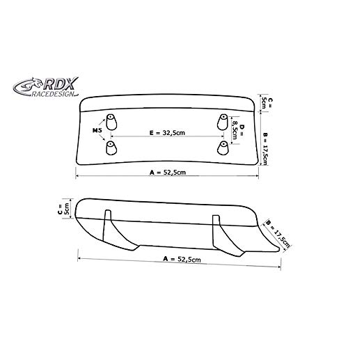 Diffusor U-Diff tuning trasero para Subaru Impreza GD WRX 2005-2007 RDX Racedesign PU 4