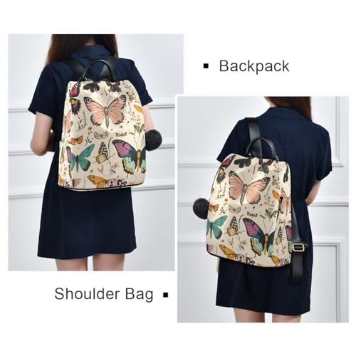 Image of ALAZA Butterfly Pattern Backpack Purse for Women Anti Theft Fashion Back Pack Shoulder Bag