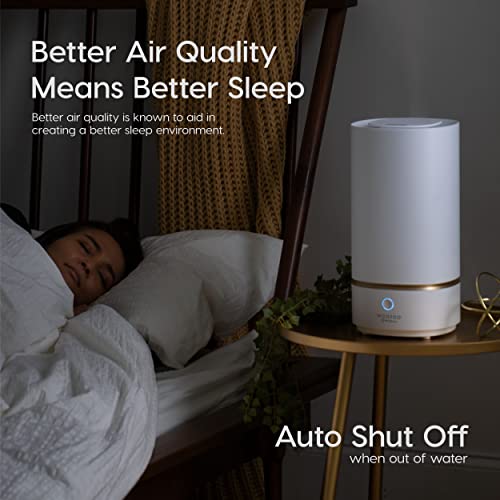 Iris Usa Woozoo Ultrasonic Humidifier - Cool Mist 3L Water Tank, Bedroom Baby Nursery, Adjustable Mist Level, Night Light Function, Whisper Quiet, Runs Up To 38 Hours, Auto Shut Off #TOP2